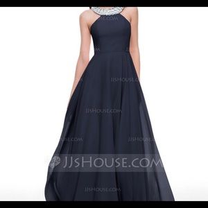 navy prom dress